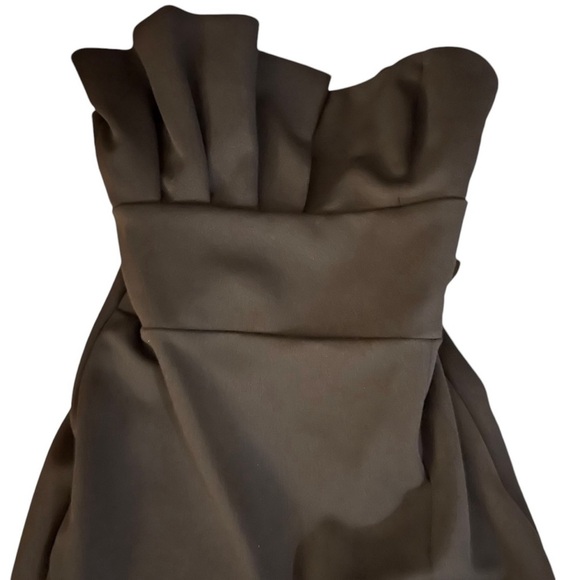 NWT Katie May Dignified Asymmetric Bustier Dress Black Small LBD Strapless mini - Picture 6 of 16